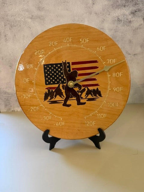 Bigfoot Thermometer with Flag