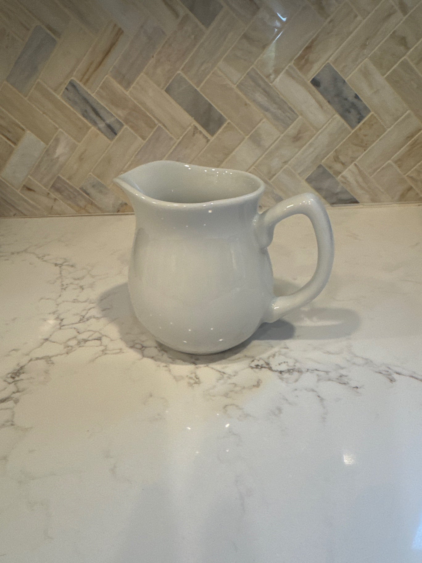 Small White Creamer