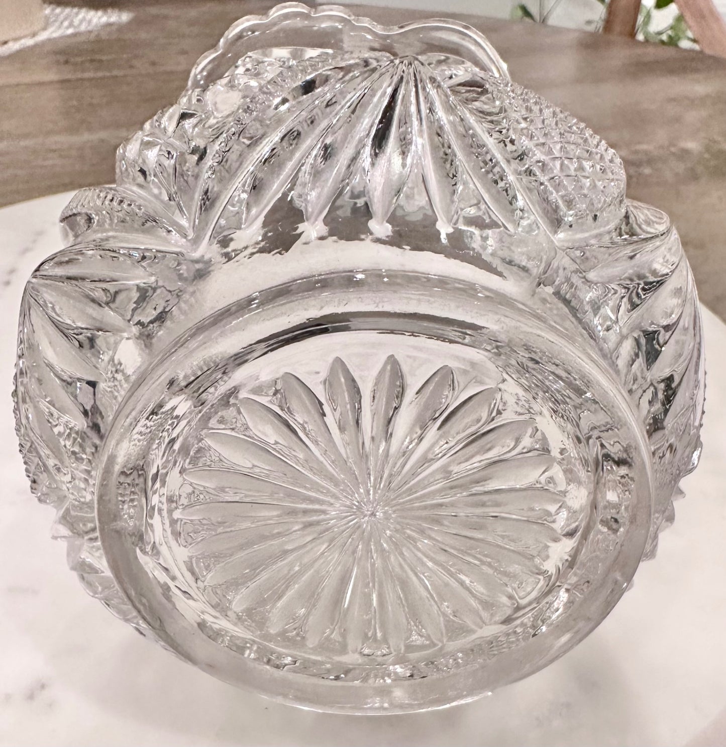 Antique glass celery vase