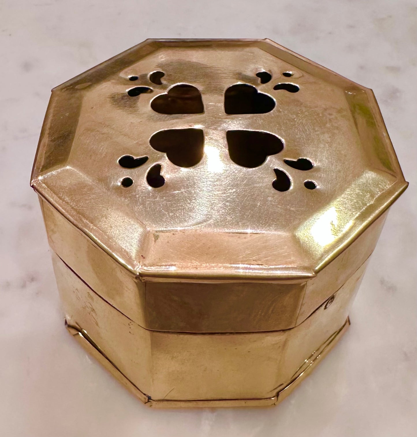 Vintage brass trinket box