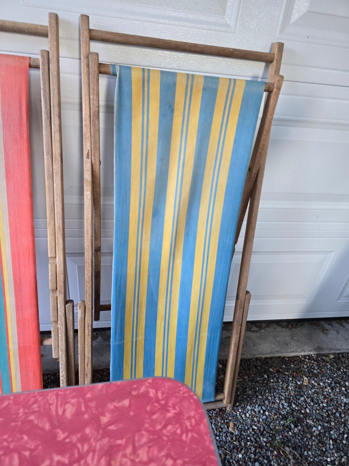 Vintage cloth deckchair