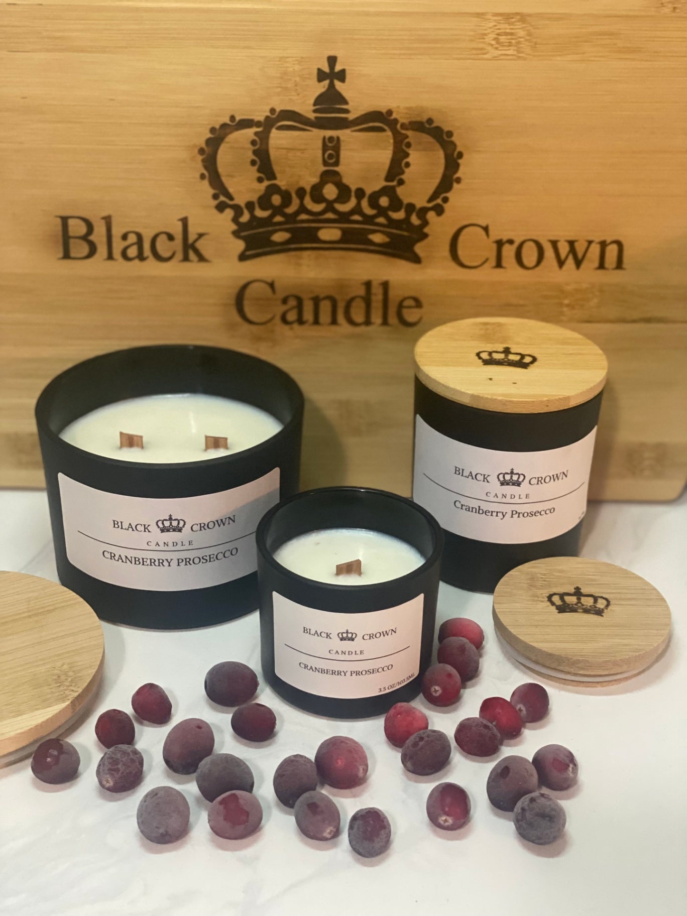 2 Wick Cranberry Prosecco Soy Candle