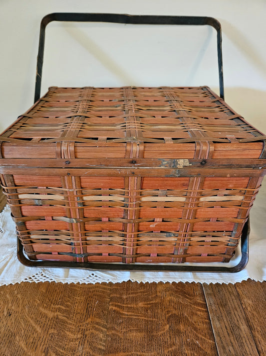 Vintage picnic basket