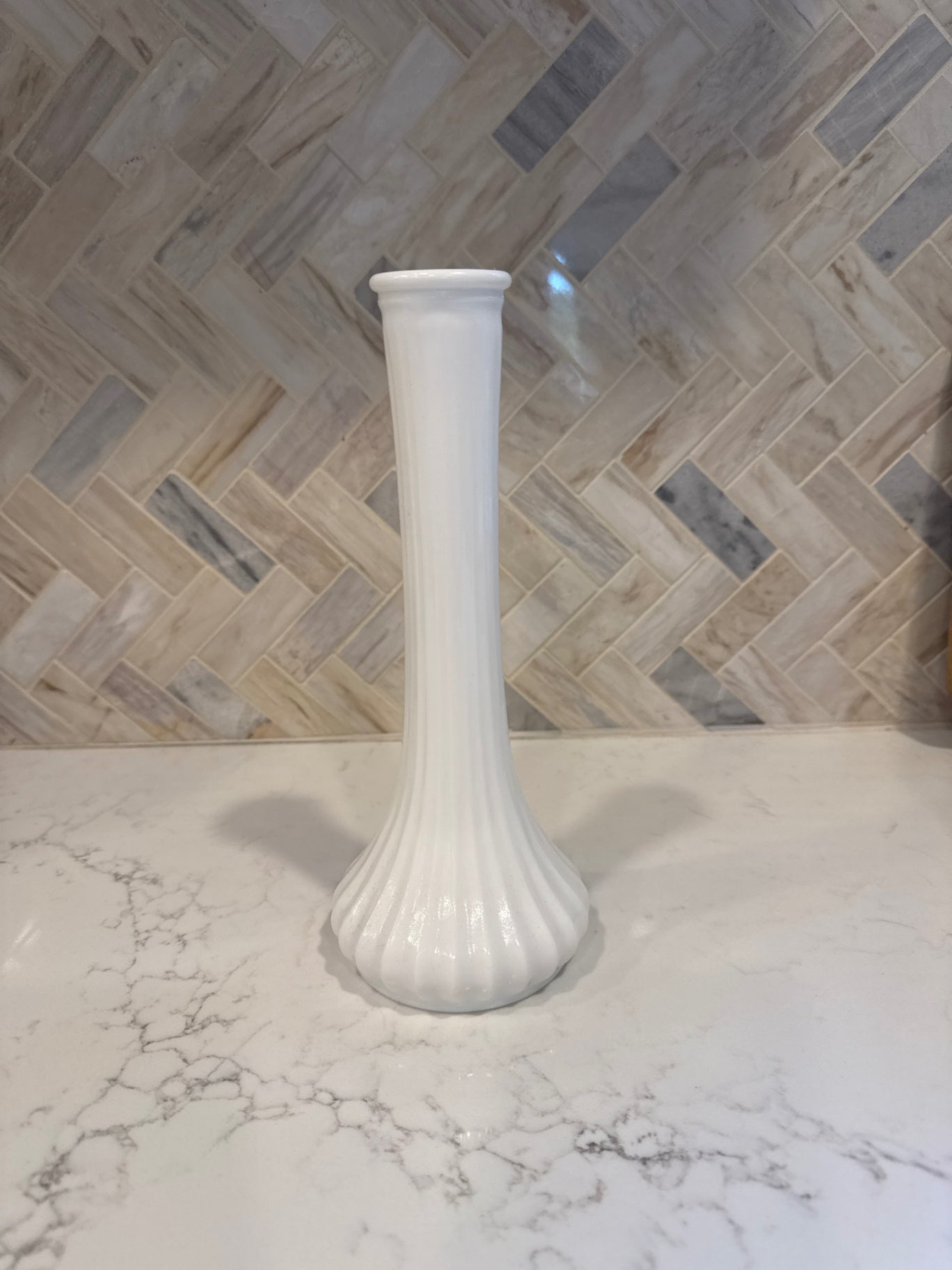 Hoosier Milk Glass Vase