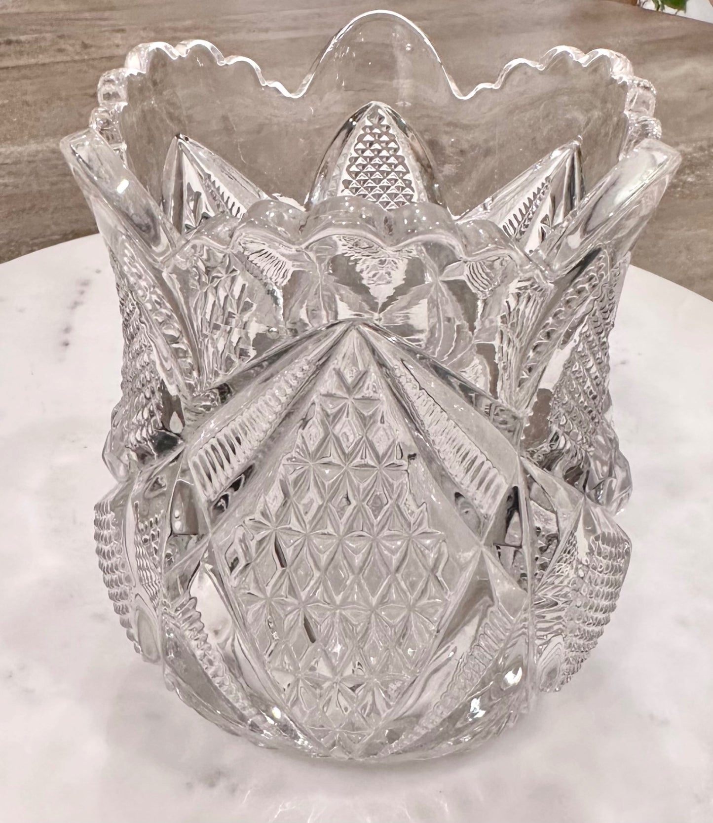 Antique glass celery vase