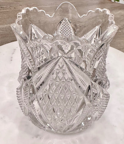 Antique glass celery vase