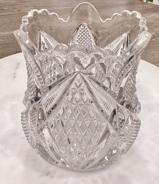 Antique glass celery vase