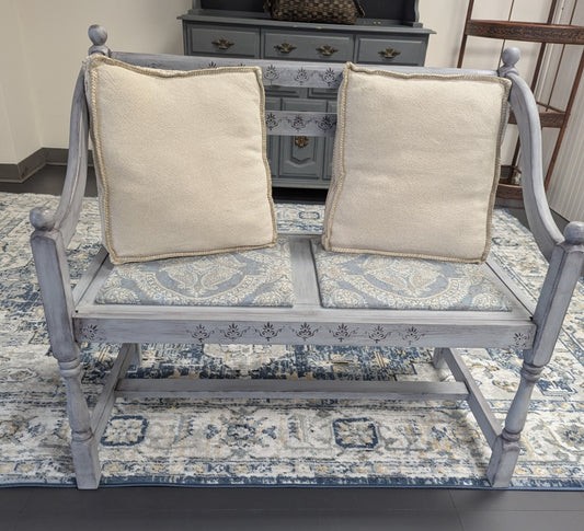 Farmhouse Style Hand Crafted Wood Entry Bench