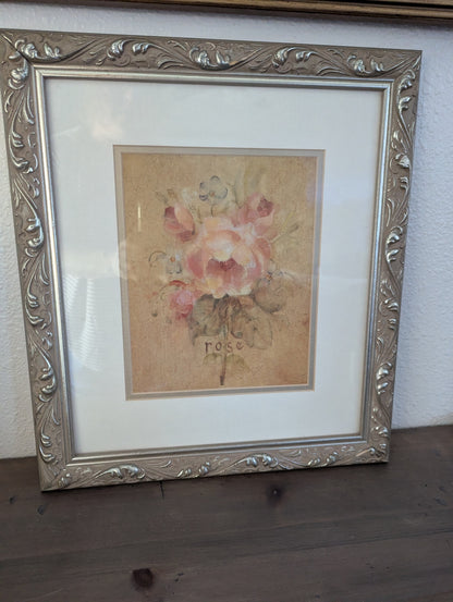 Vtg. Ornate Framed Art Print by: Cheri Blum