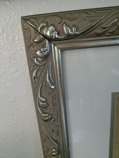 Vtg. Ornate Framed Art Print by: Cheri Blum