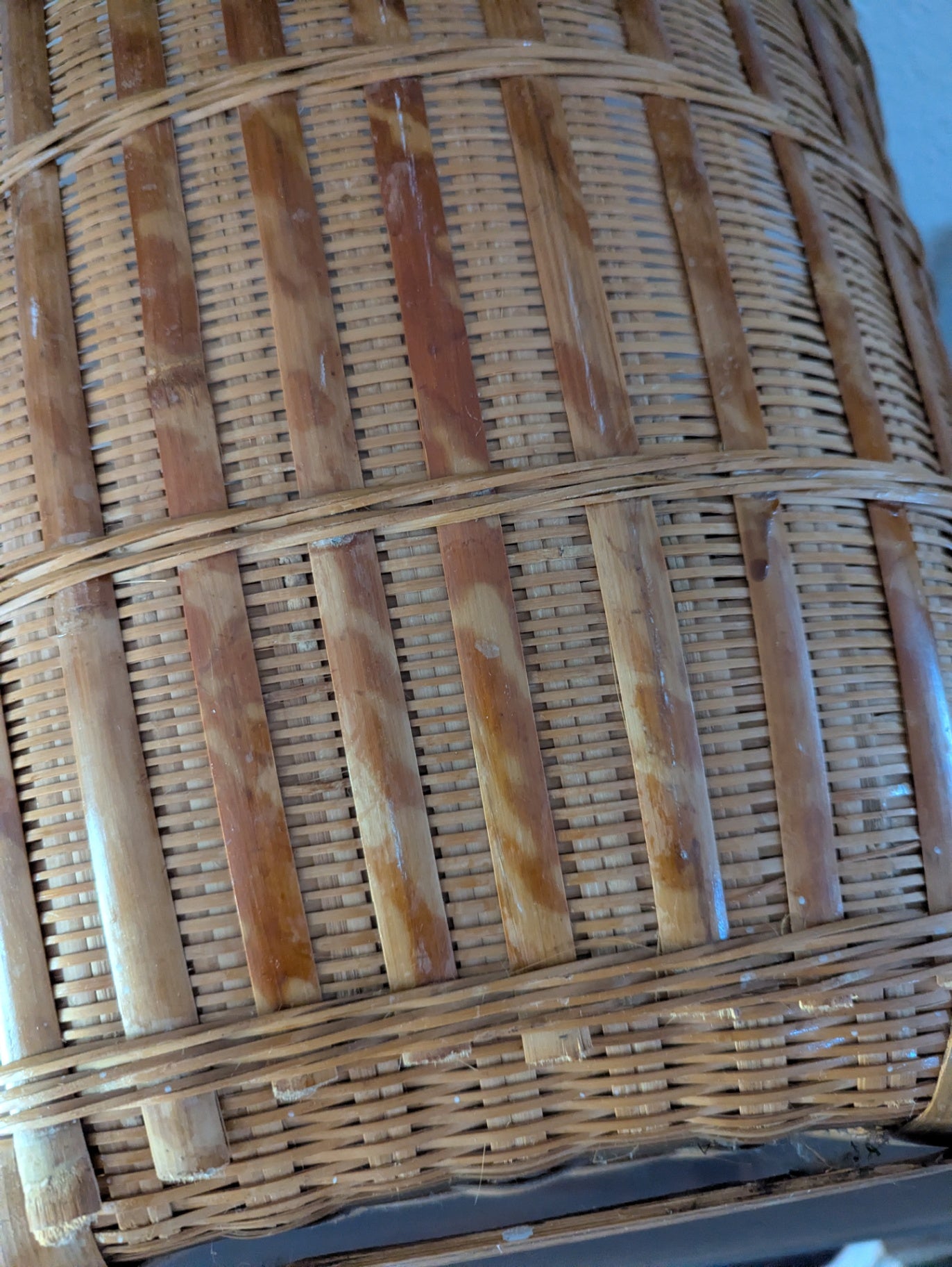 Vtg. Woven Large Basket 