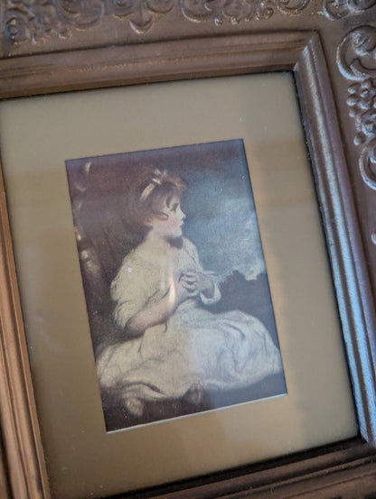 1960's Age of Innocence Print with Ornate Resin Frame