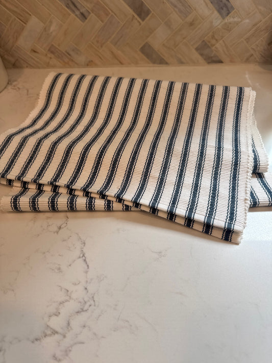 Blue/White Striped Runner 13”x72”
