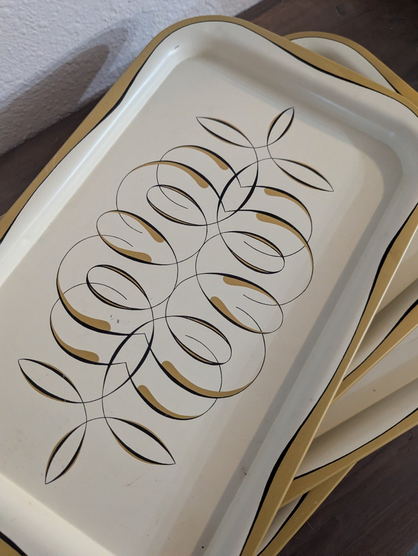 Vtg. Mid Century Metal Lap Trays (4)
