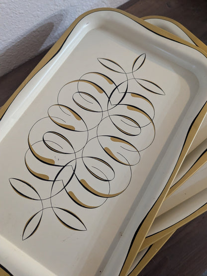 Vtg. Mid Century Metal Lap Trays (4)
