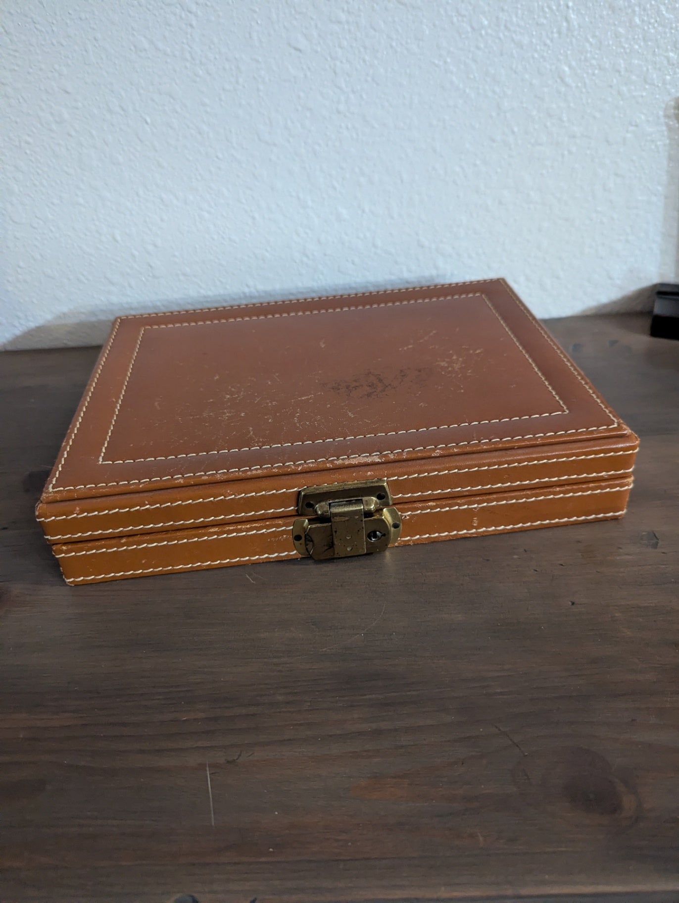 Vtg. leather Men's Jewelry Box