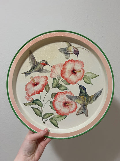 Vintage Potpourri Hummingbird Tray