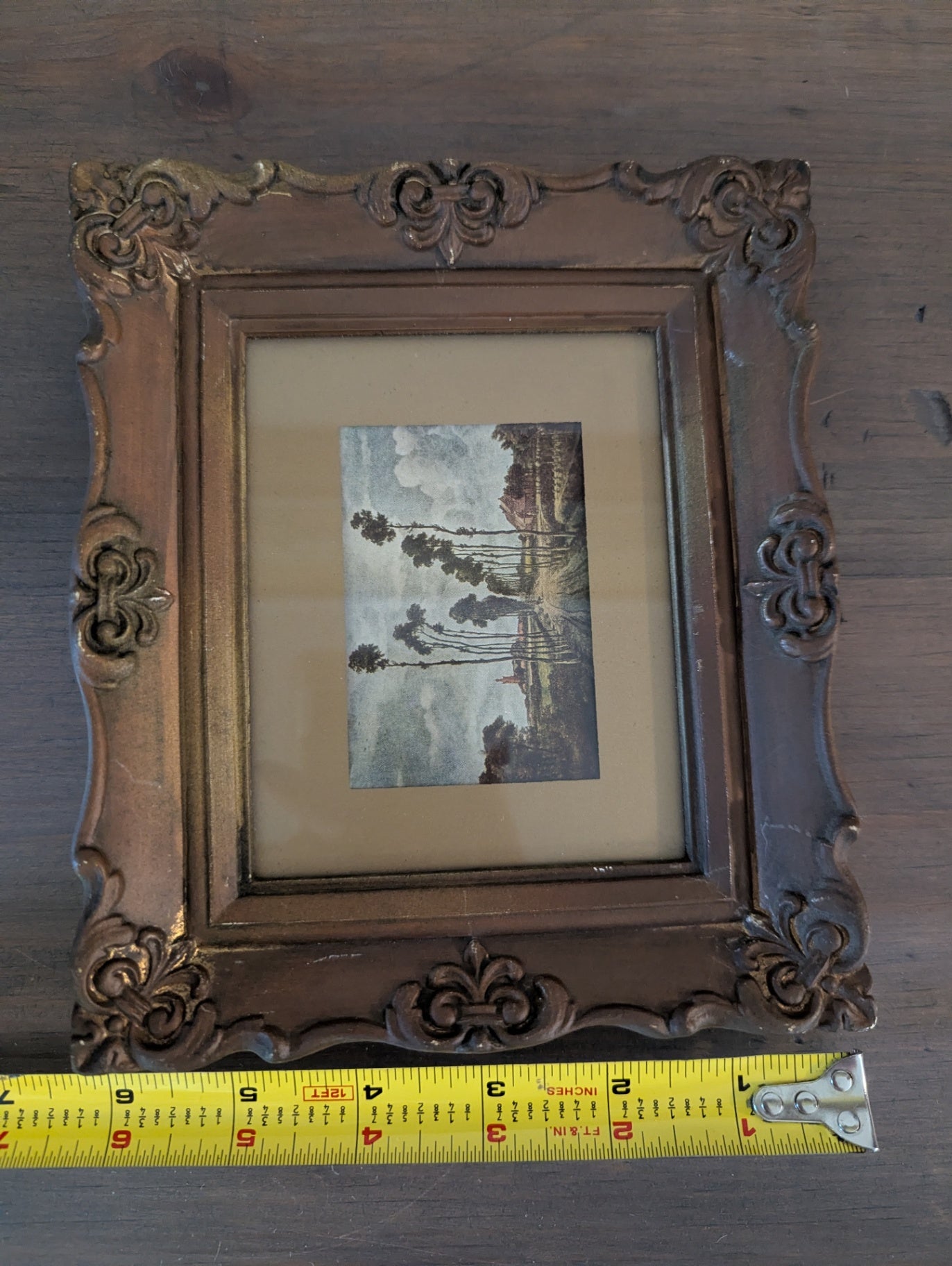 1960's Avenue of Trees Print in Ornate Resin Frame