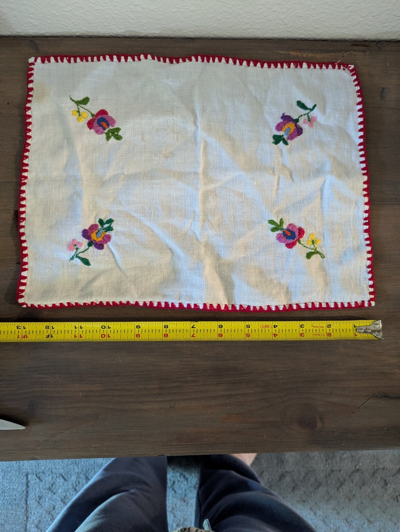 Vtg. Embroidery Rectangular cloth