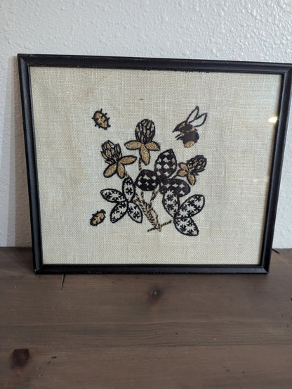 1968 Erica Wilson Embroidery "Bees & Ladybugs"