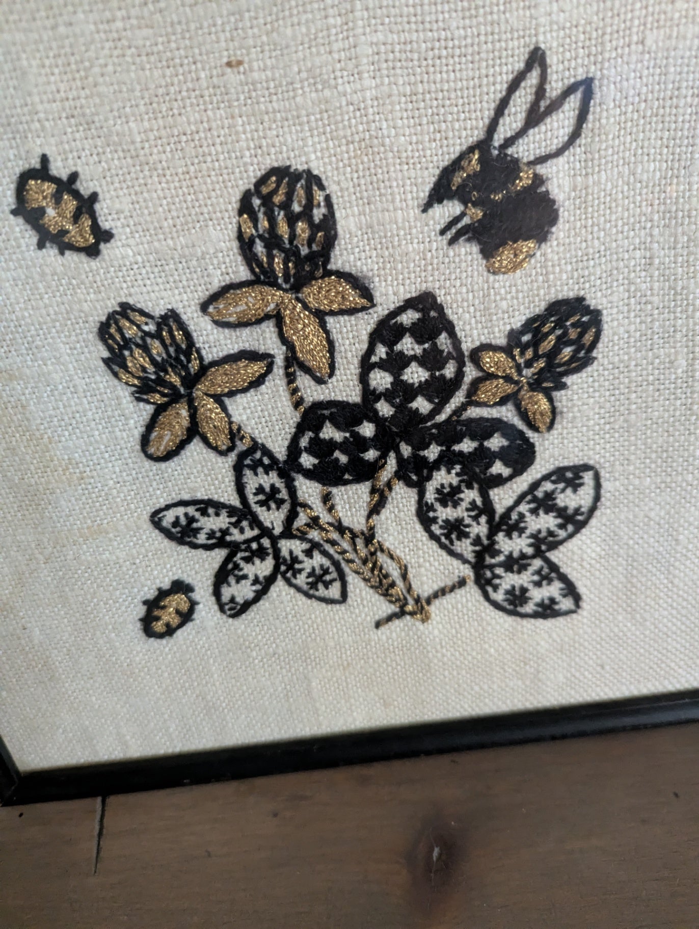 1968 Erica Wilson Embroidery "Bees & Ladybugs"