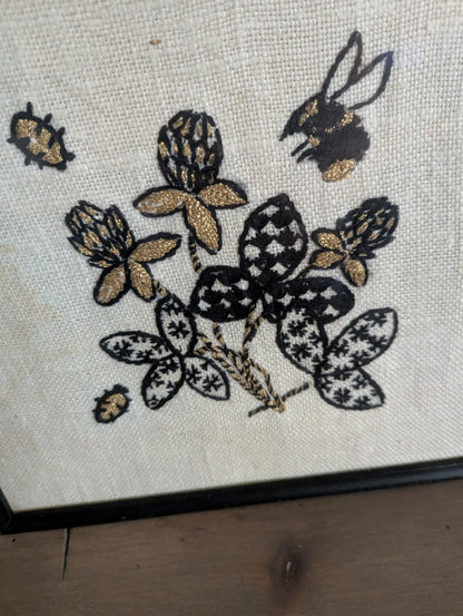 1968 Erica Wilson Embroidery "Bees & Ladybugs"