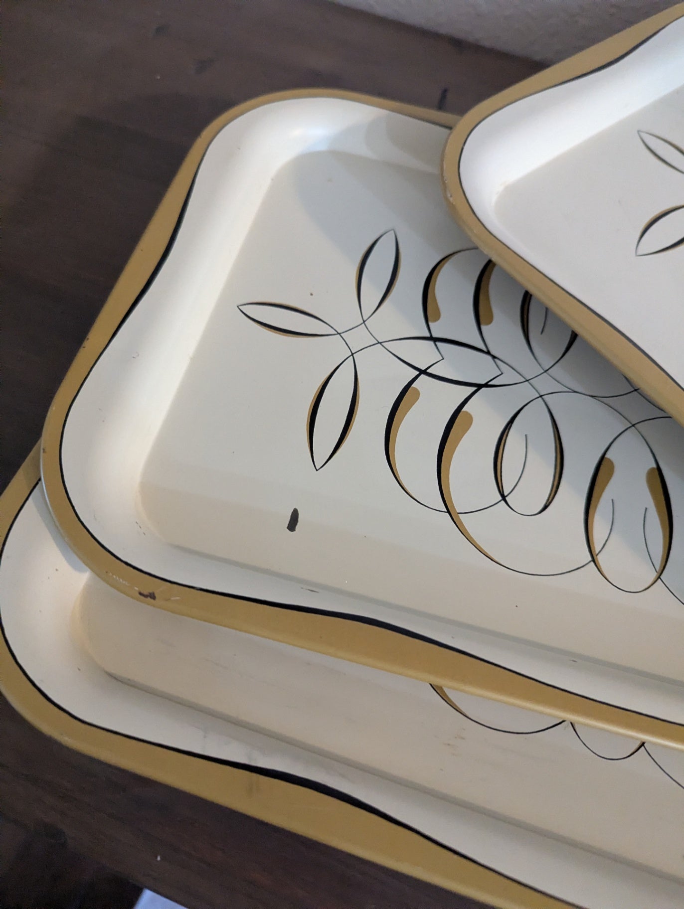 Vtg. Mid Century Metal Lap Trays (4)