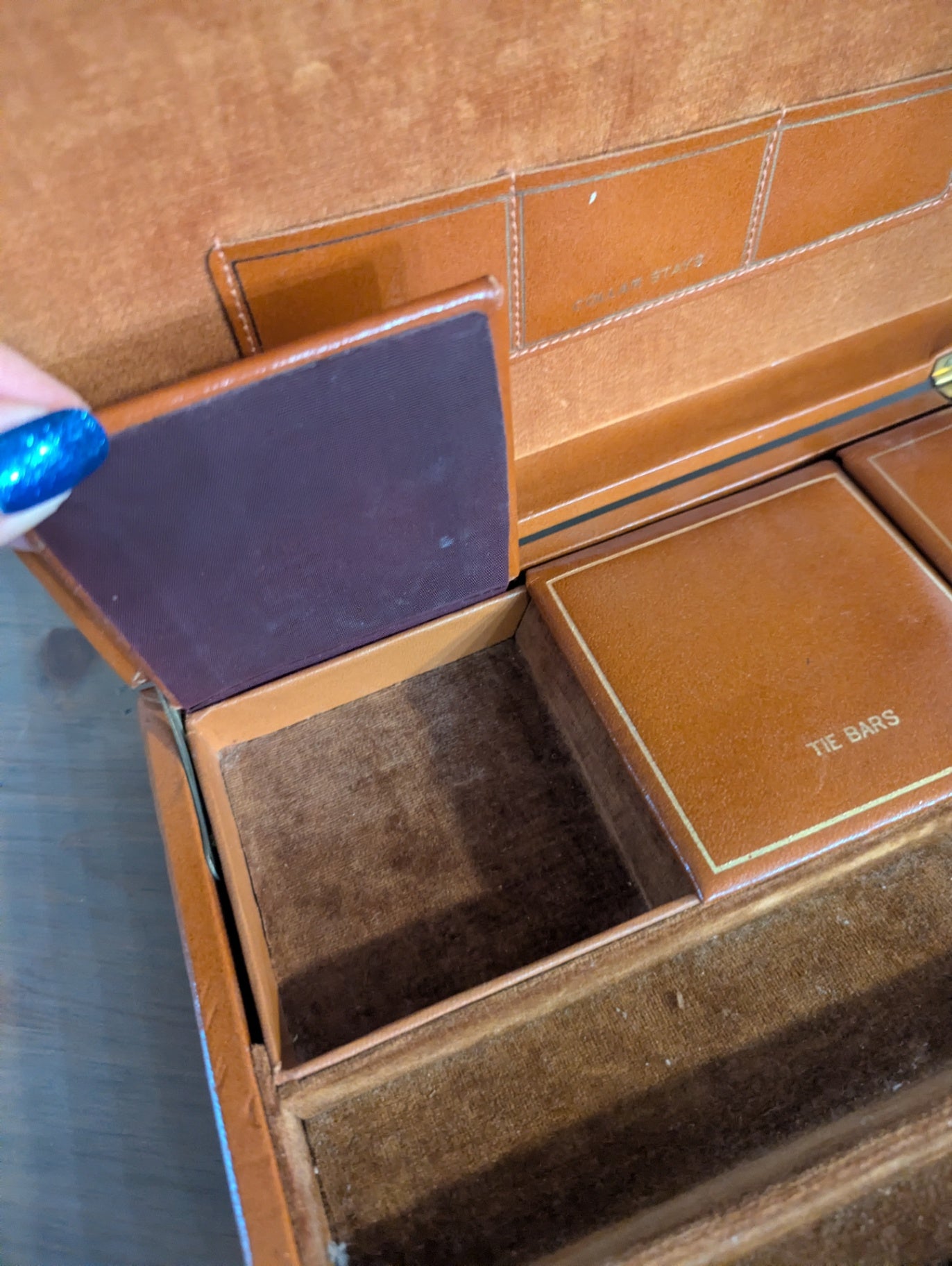 Vtg. leather Men's Jewelry Box