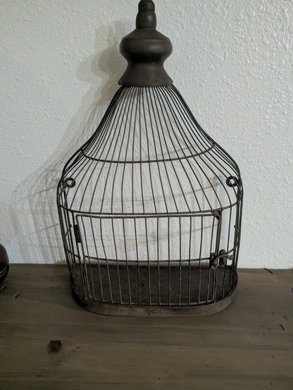 Metal "Bird Cage" Wall Mount Decor