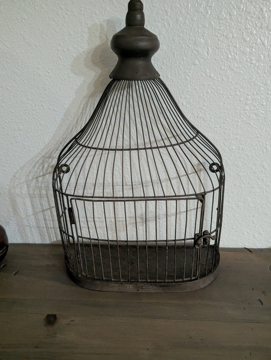 Metal "Bird Cage" Wall Mount Decor