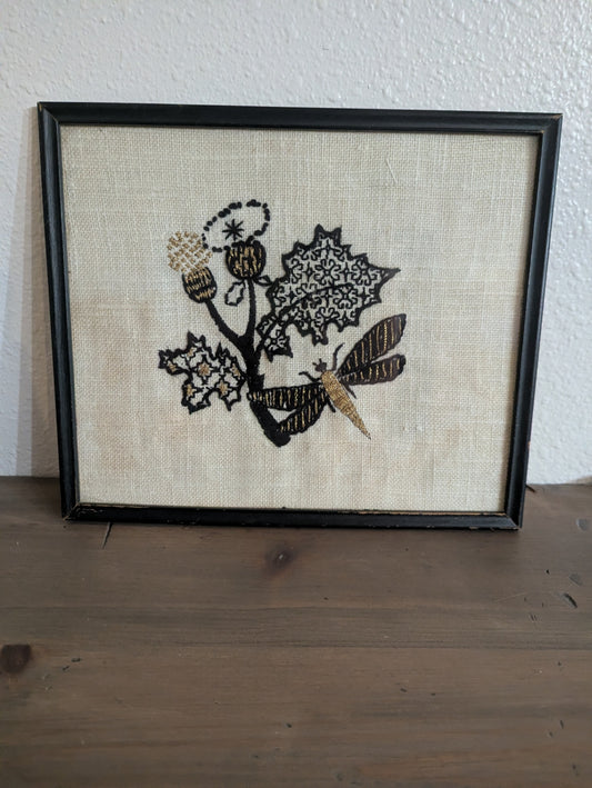 1968 Erica Wilson Embroidery "Dragonfly"