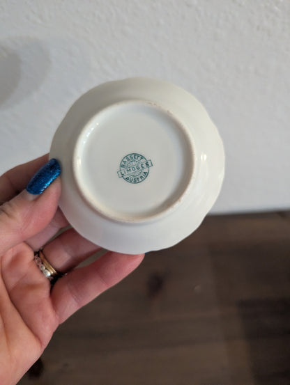 Vtg. Porcelain Limoges Floral Butter Pat