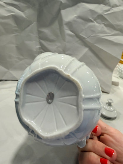 Vtg White Porcelain or Ironstone Teapot