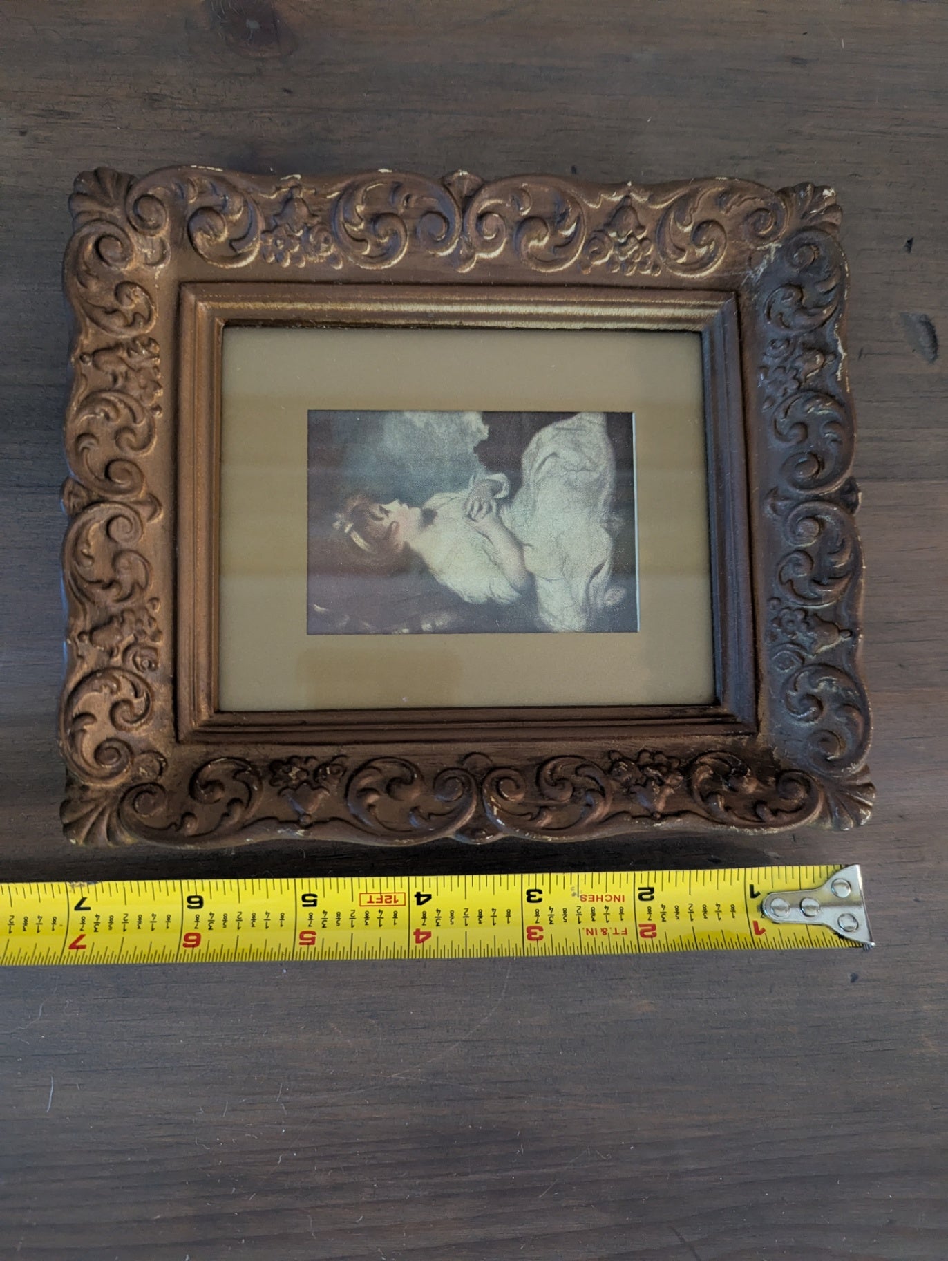 1960's Age of Innocence Print with Ornate Resin Frame