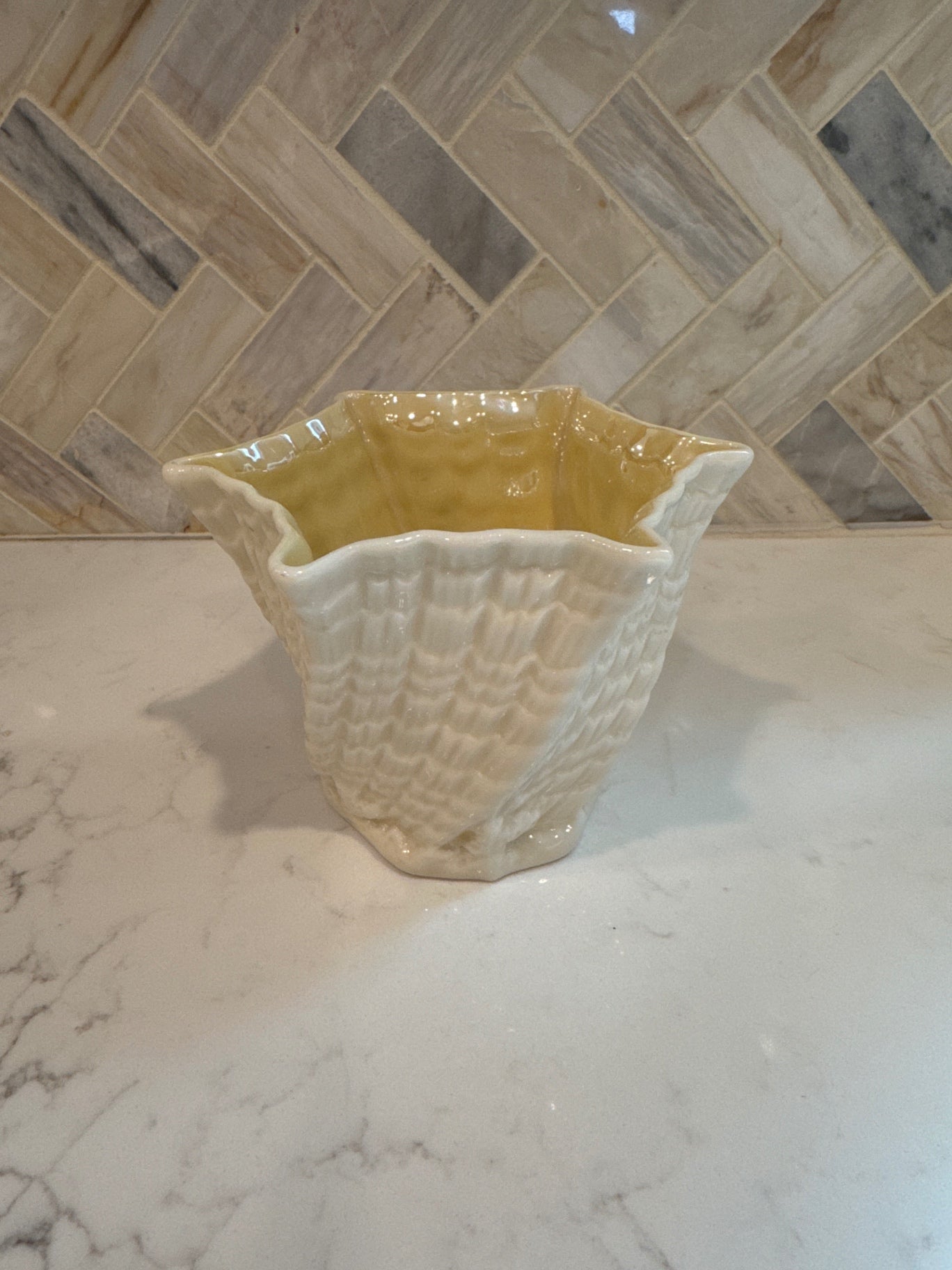 Vintage Irish Belleek Limpet Vase