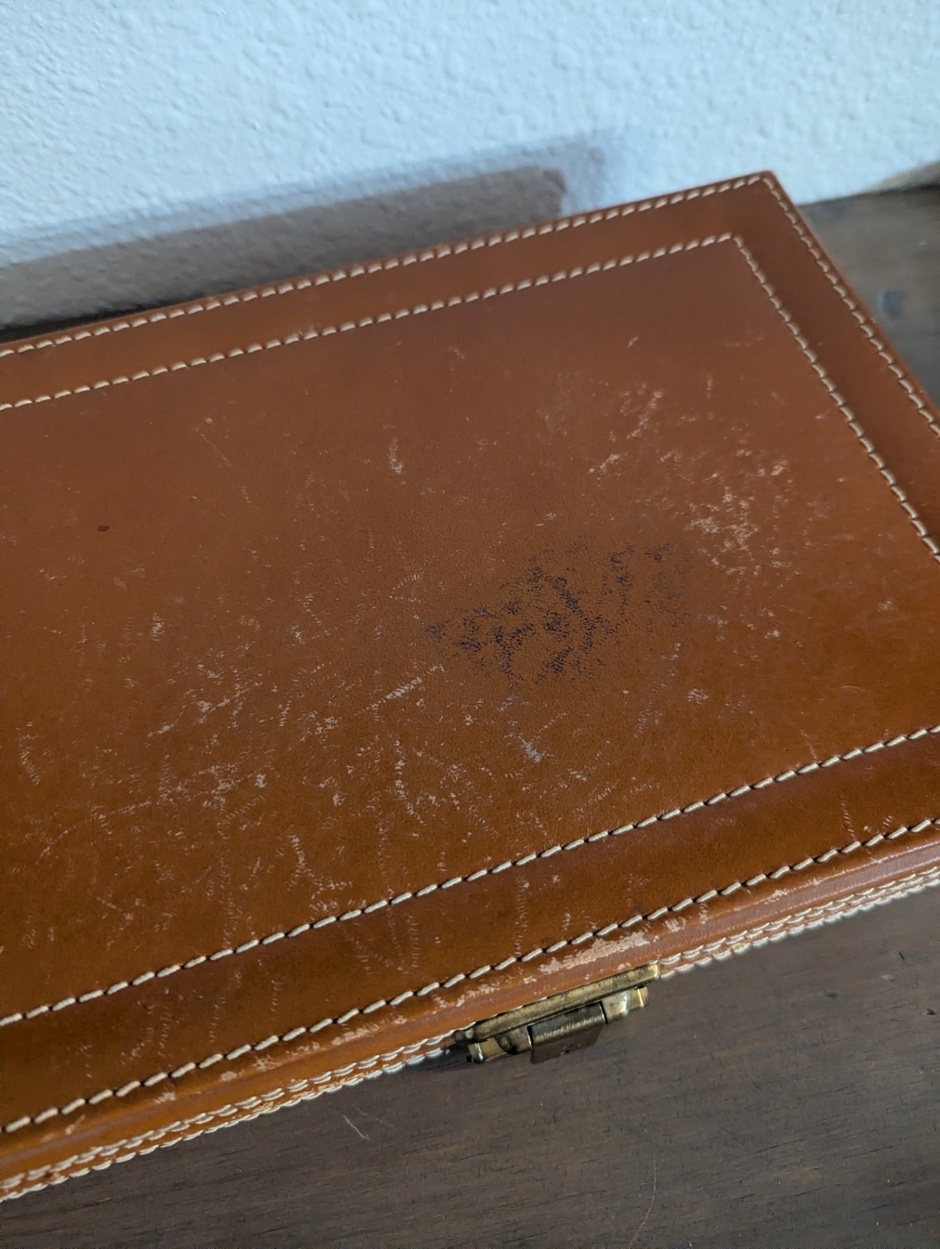 Vtg. leather Men's Jewelry Box
