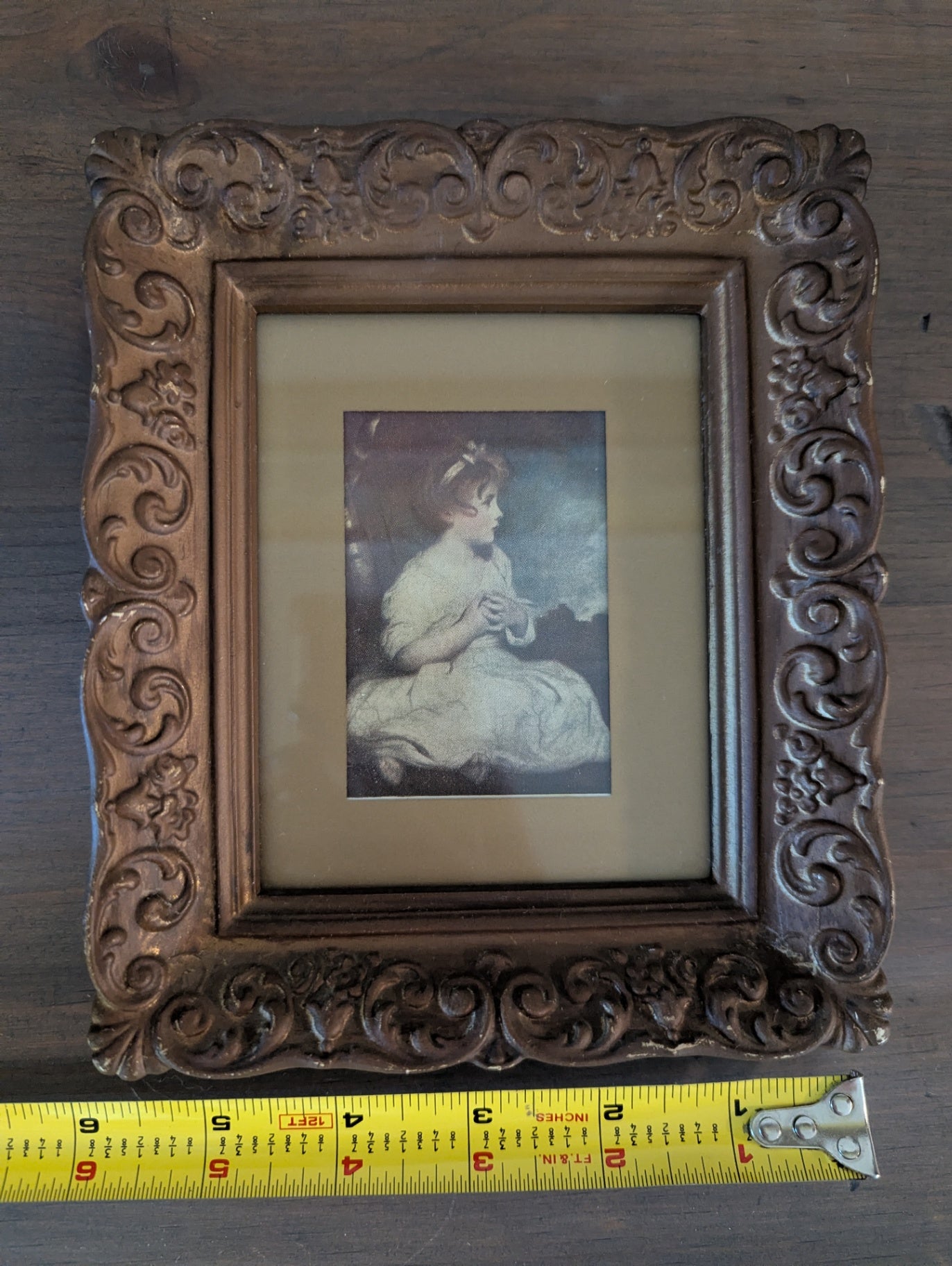 1960's Age of Innocence Print with Ornate Resin Frame