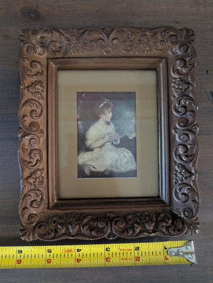 1960's Age of Innocence Print with Ornate Resin Frame