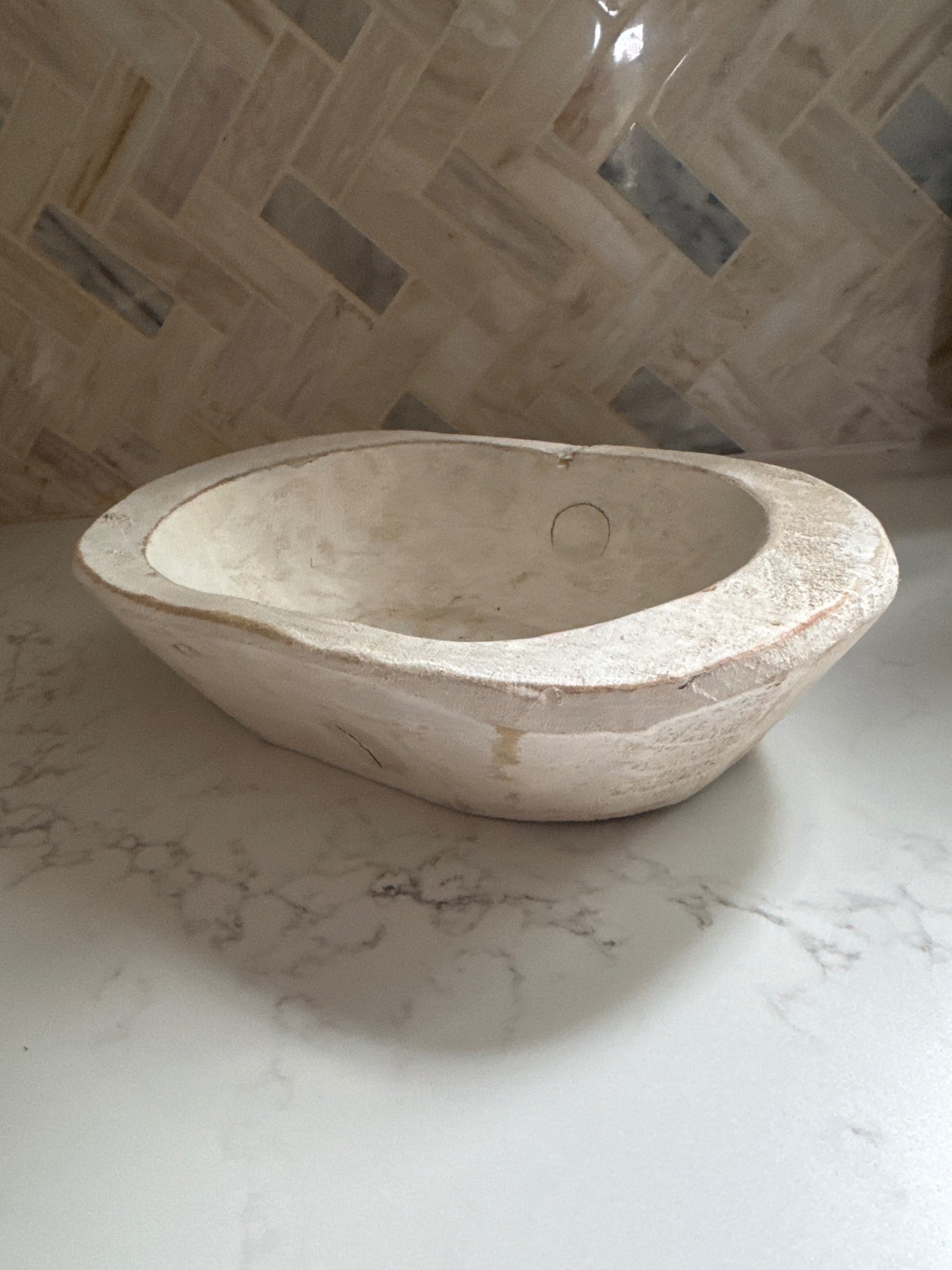 Small White Dough Bowl