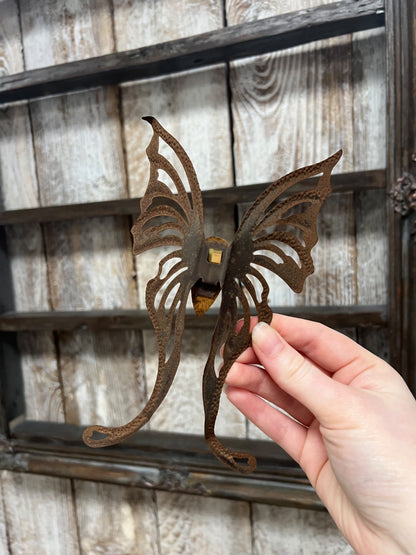 Set of 3 Vintage Homco Metal Butterfly Wall Hangers