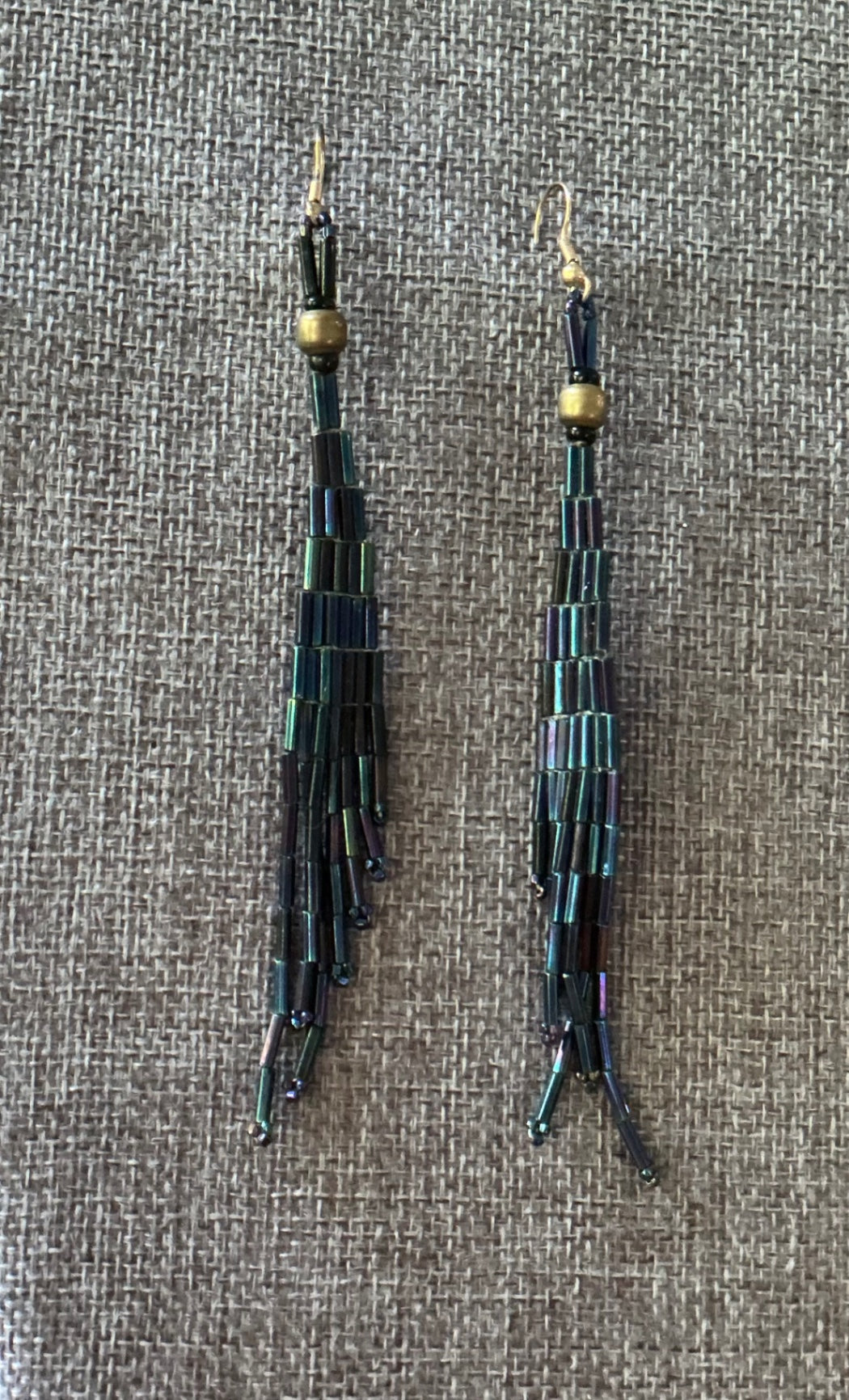 IRIDESCENT BLUE EARRINGS