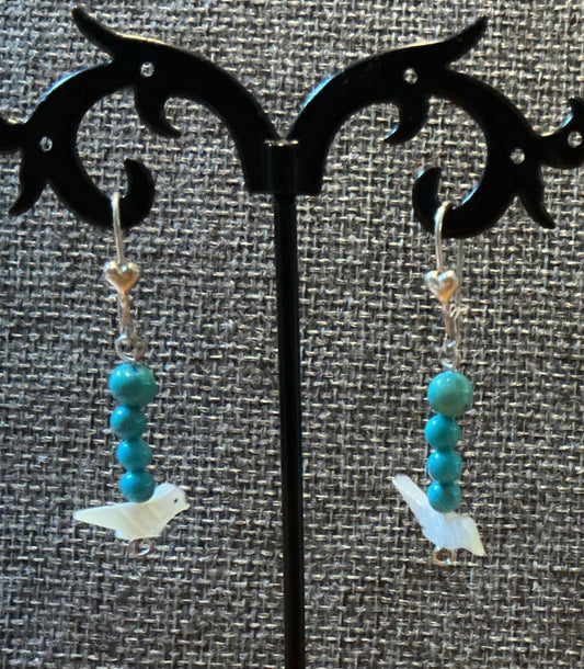 Mother of Pearl & Turquoise Earrings 