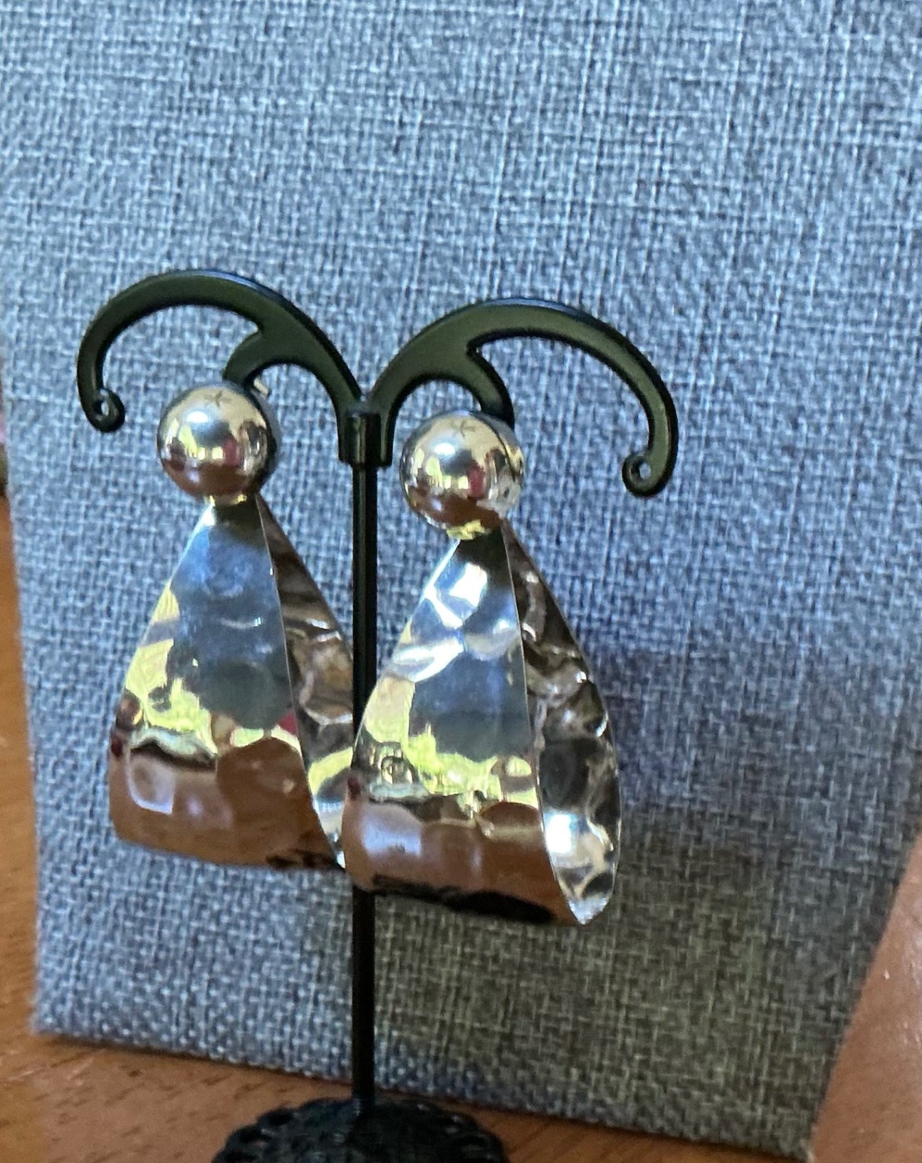 Sterling MCM Hammered Earrings