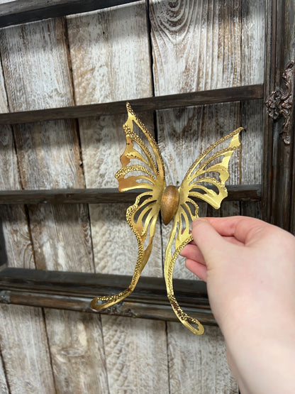 Set of 3 Vintage Homco Metal Butterfly Wall Hangers