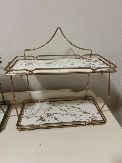 Vintage Metal Two-Tiered Shelf