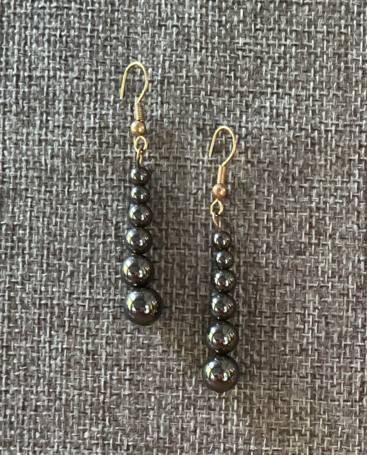 Hematite Dangle Earrings 