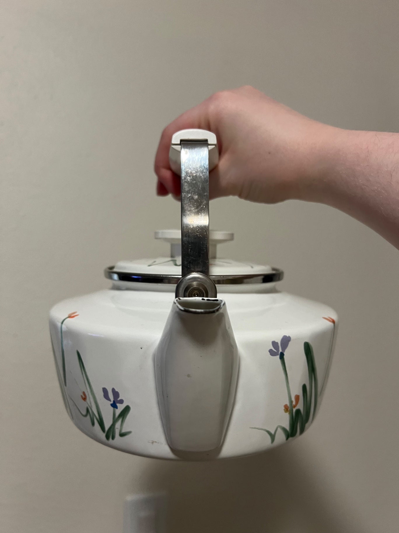 Vintage Mikasa Floral Painted Kettle