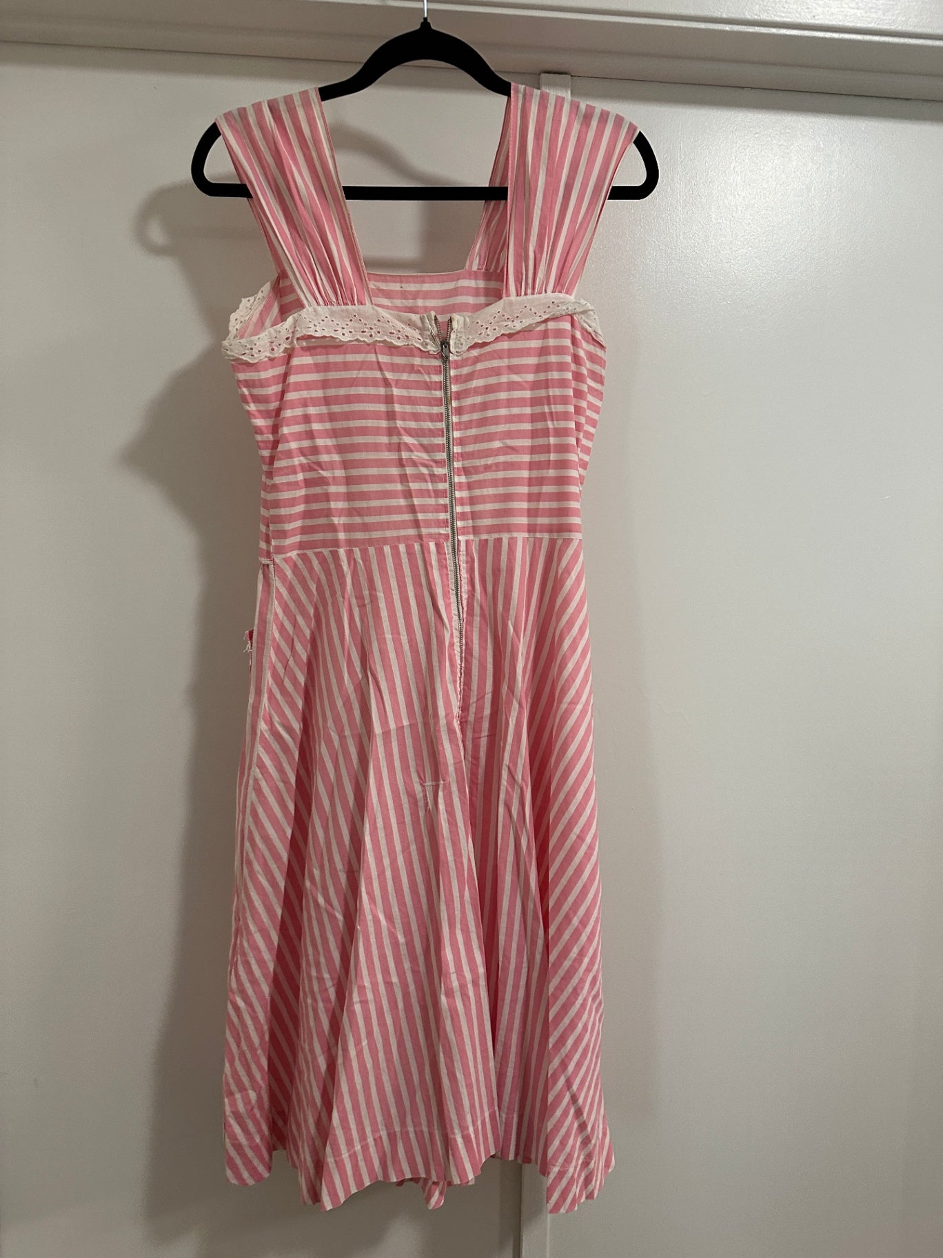 1950's Pink & White Striped Sundress