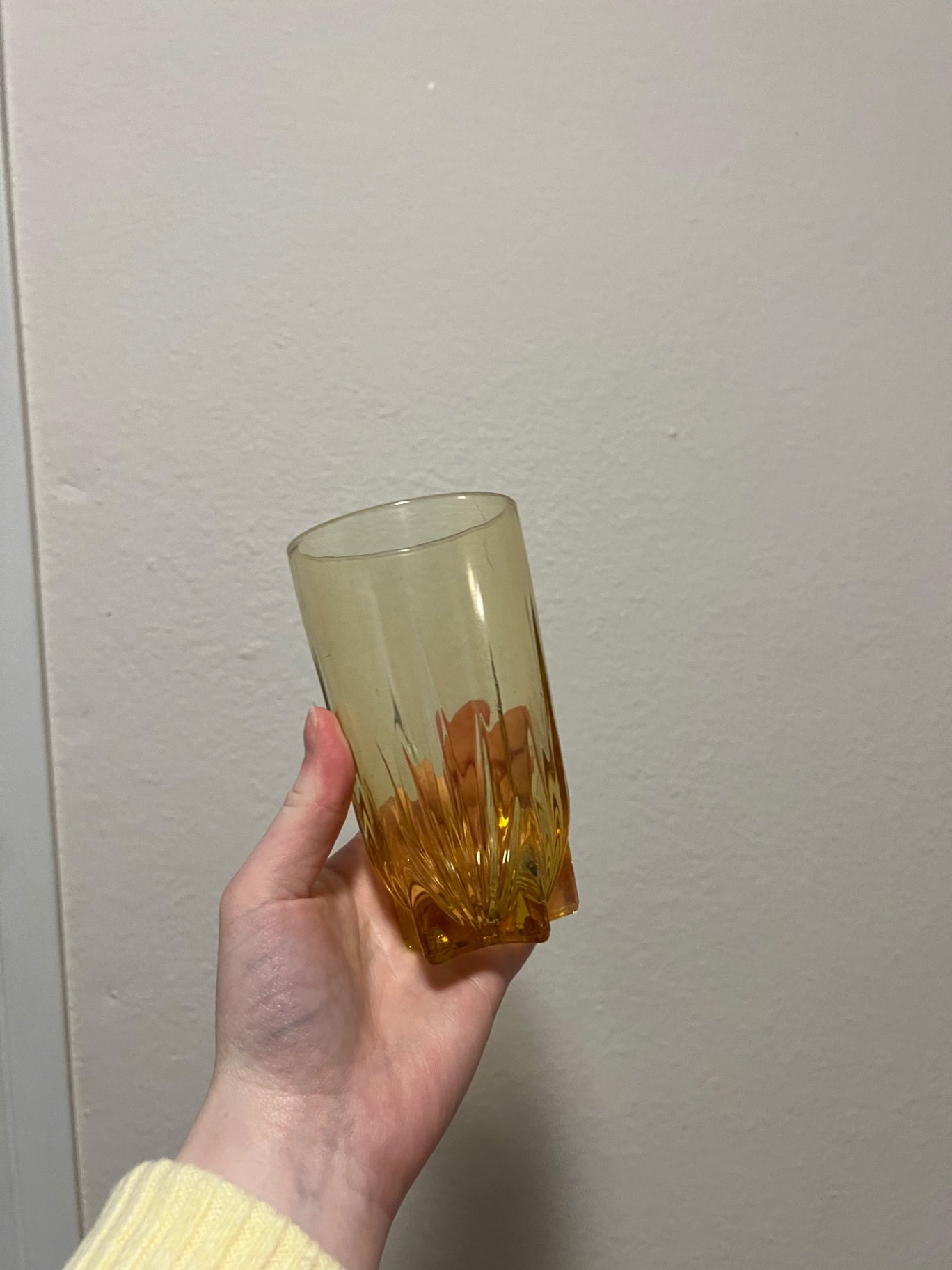 Set of 7 Vintage Federal Glass Amber Glasses