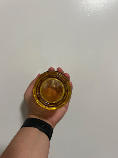 Set of 6 Vintage Anchor Amber Thumbprint Glasses